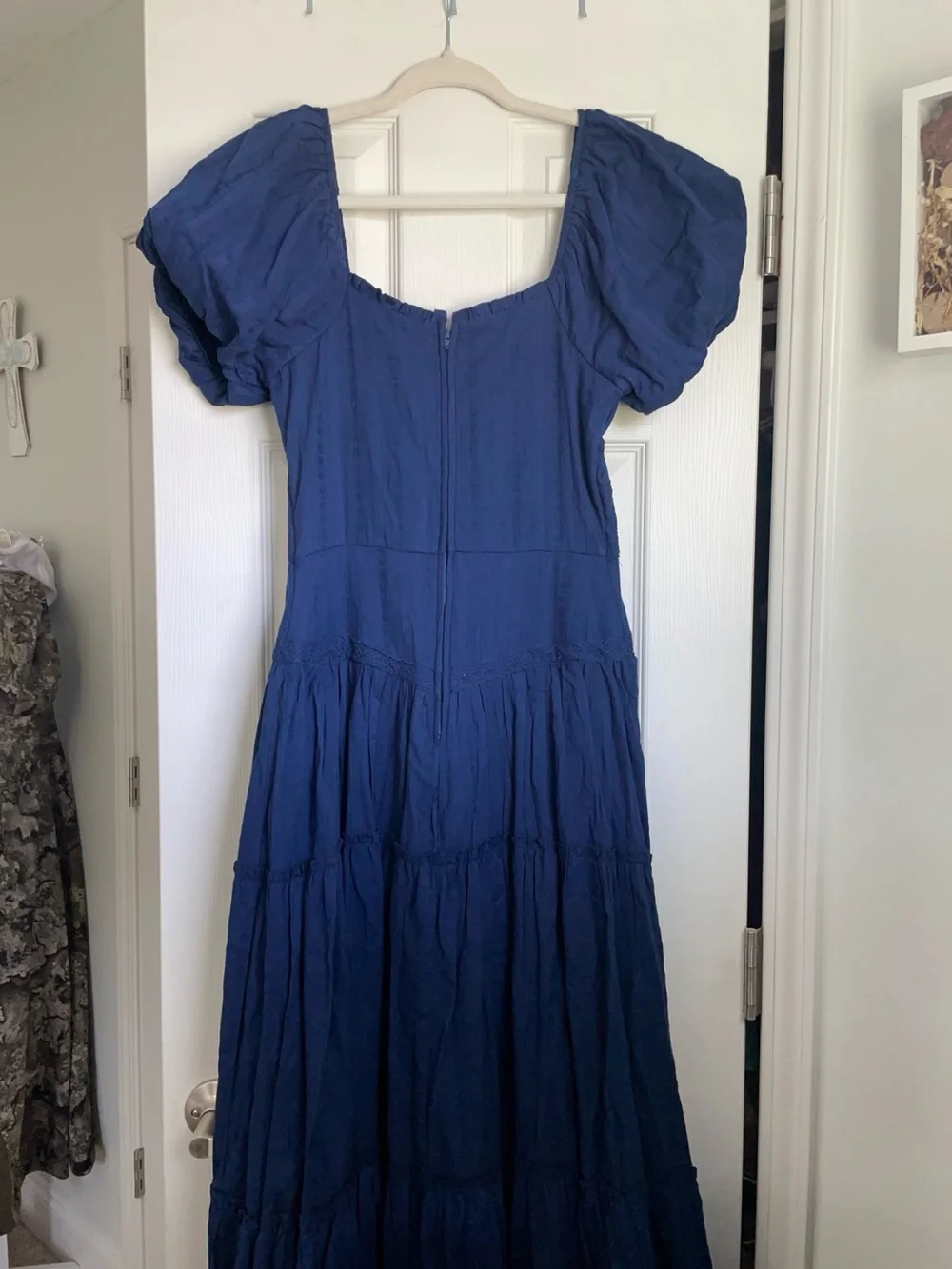 Altar'd State Blue Puff-Sleeve Maxi Dress - Picture 8 of 9